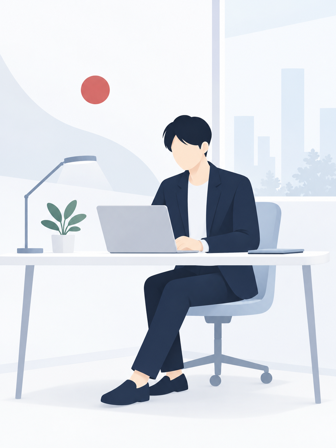 Profesional menyiapkan dokumen aplikasi